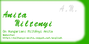 anita miltenyi business card